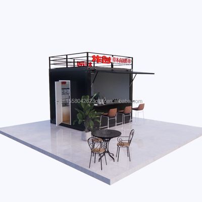 calidad  Chinese Style Logo Design 10ft 20ft Foldable Wooden Container Bar for Professional Business and Hotel fábrica