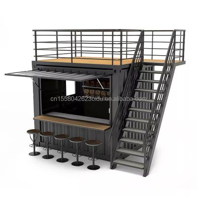 calidad  Wooden Outdoor Customized Coffee Booth Mall Kiosk 10ft Container Shop for Modern Hotel fábrica