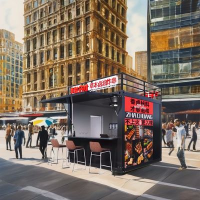 calidad  Modern Design Style 10ft Container Sentry Box Fast Food Truck Mobile Coffee Truck Bar Convenience Store fábrica