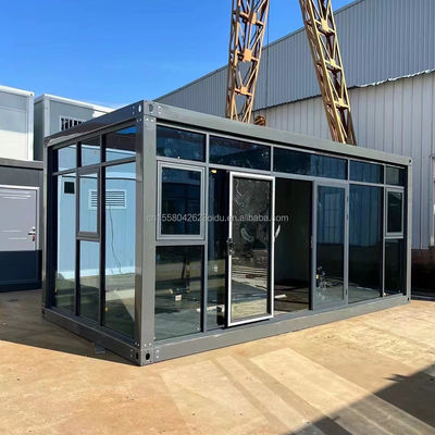 Contenedor de casa portátil plegable de diseño moderno para tiendas y oficinas de casas pequeñas prefabricadas de 20 pies o 40 pies