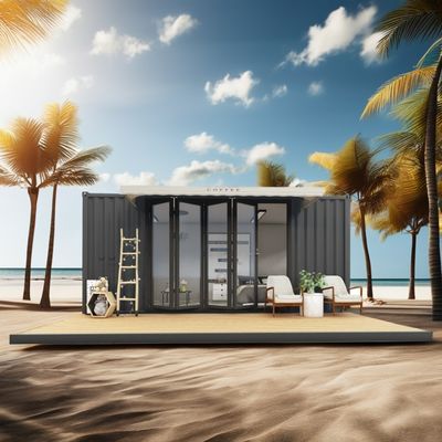 Log 20ft Eco-friendly Flat Pack Container House Prefabricado Construcción sostenible Estructura de acero Resiliente a la lluvia Viento Tienda de nieve
