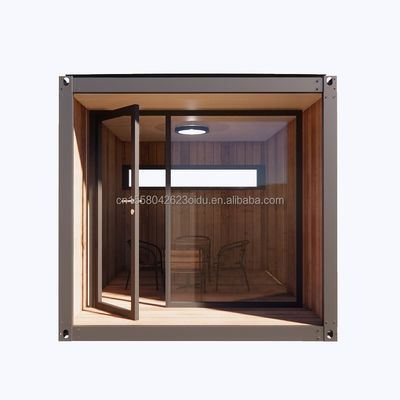 10 pies Mini Prefab Modular Contenedor de envío móvil de tamaño pequeño Oficina con 50/75/100mm Wave Sandwich Panel Paredes