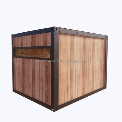 10 pies Mini Prefab Modular Contenedor de envío móvil de tamaño pequeño Oficina con 50/75/100mm Wave Sandwich Panel Paredes