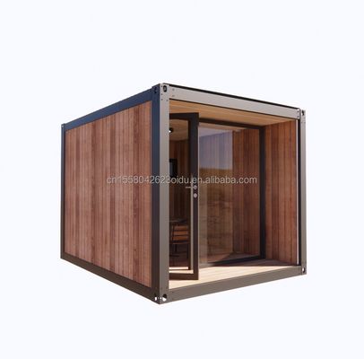 10 pies Mini Prefab Modular Contenedor de envío móvil de tamaño pequeño Oficina con 50/75/100mm Wave Sandwich Panel Paredes