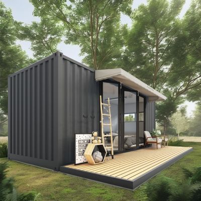 Log 20ft Eco-friendly Flat Pack Container House Prefabricado Construcción sostenible Estructura de acero Resiliente a la lluvia Viento Tienda de nieve