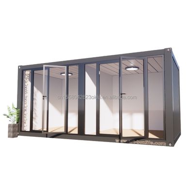 Ventanas de aleación de aluminio y aislante Sala prefabricada de 20 pies Sala de sol europea para aislamiento de hoteles