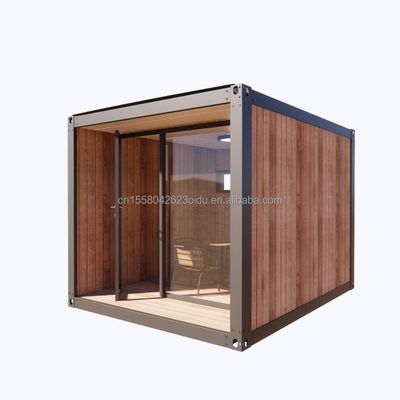 10 pies Mini Prefab Modular Contenedor de envío móvil de tamaño pequeño Oficina con 50/75/100mm Wave Sandwich Panel Paredes