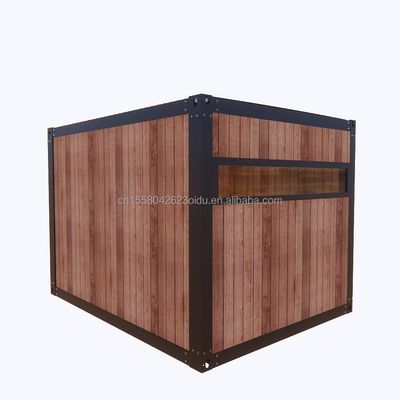 10 pies Mini Prefab Modular Contenedor de envío móvil de tamaño pequeño Oficina con 50/75/100mm Wave Sandwich Panel Paredes