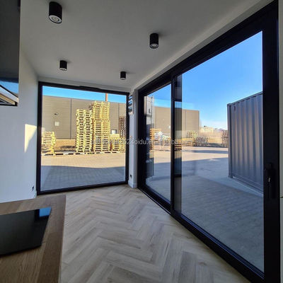 Ventanas de aleación de aluminio y aislante Sala prefabricada de 20 pies Sala de sol europea para aislamiento de hoteles