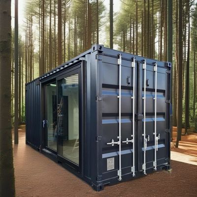 Tubos cuadrados de acero galvanizado Modificado Prefabricado Casa de contenedores de envío para el bosque Cabina de vacaciones Oficina o villa