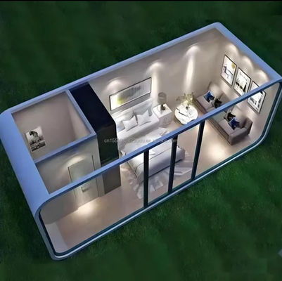 Tubos cuadrados de acero galvanizado Casa cápsula espacial personalizable para espacio grande y Casa Apple prefabricada móvil