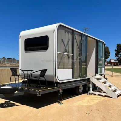 Tubos cuadrados de acero galvanizado Casa cápsula espacial personalizable para espacio grande y Casa Apple prefabricada móvil
