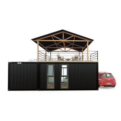 Contenedor de casa verde de diseño de troncos con casa pequeña prefabricada modular inteligente y material de ventana de aleación de aluminio