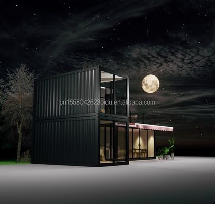 Tubos cuadrados de acero galvanizado Estructura principal Casas de contenedores para lujo Prefabricados de dos dormitorios