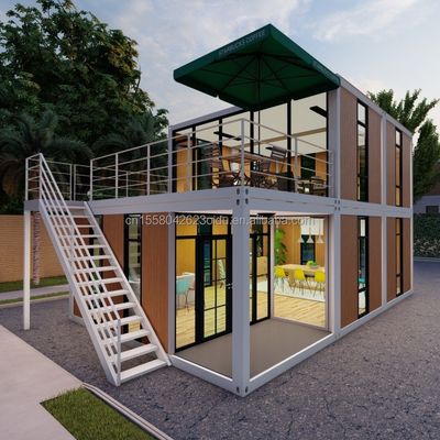 Mini casas casas pequeñas casas de contenedores para oficinas sala de exposición y restaurante en Pakistán paneles de sándwich 20 pies casas prefabricadas