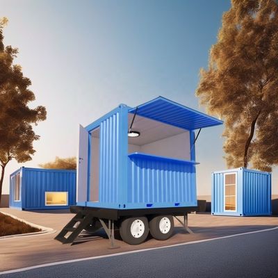 Color personalizado 10 pies móvil Casa pequeña en ruedas Mueblado Prefabricado Modular Acero Panel de sándwich Hotel Mejor Valor