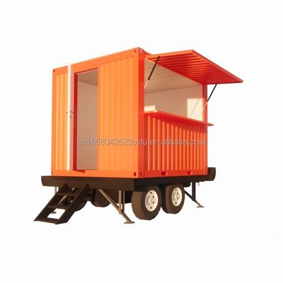 Color personalizado 10 pies móvil Casa pequeña en ruedas Mueblado Prefabricado Modular Acero Panel de sándwich Hotel Mejor Valor