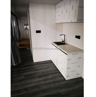 Color personalizado Contenedor moderno Mini habitación cápsula de vacaciones Un dormitorio Hotel de estructura de acero Diseñado con estilo moderno