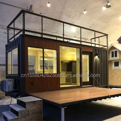 Diseño moderno de acero de color personalizado fabricado con instalación rápida Casas modulares prefabricadas en ruedas para remolque móvil de campamento