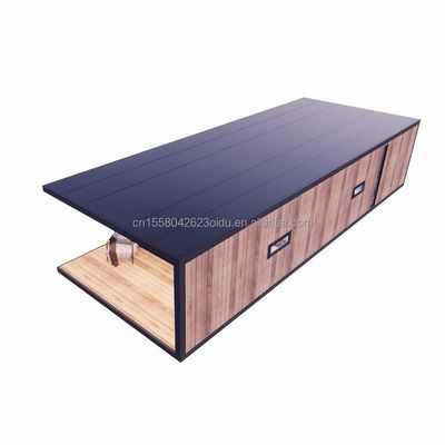 Casa de contenedores prefabricada de diseño moderno al aire libre con ventana de aleación de aluminio y color personalizado hecha de panel de sándwich
