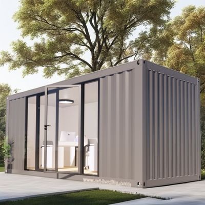50/75/100mm Panel Sandwich de onda Pared Moderno 20ft 40ft Casas de contenedores de acero Paquete plano Casa prefabricada para oficinas