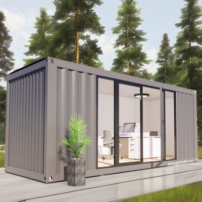 50/75/100mm Panel Sandwich de onda Pared Moderno 20ft 40ft Casas de contenedores de acero Paquete plano Casa prefabricada para oficinas