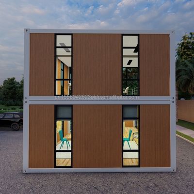 20ft/40ft Easy Move Prefabricado Contenedor Flat Pack Pared 50/75/100mm Panel Sandwich de onda Almacenamiento portátil para tienda