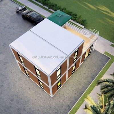 20ft/40ft Easy Move Prefabricado Contenedor Flat Pack Pared 50/75/100mm Panel Sandwich de onda Almacenamiento portátil para tienda