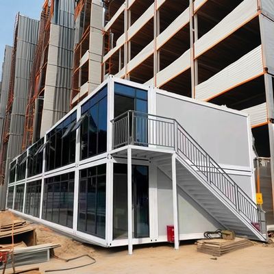 Tubos cuadrados de acero galvanizado Estructura principal Color personalizado Casa de contenedores de 20 pies Prefabricada Oficina/Tienda/Villa temporal