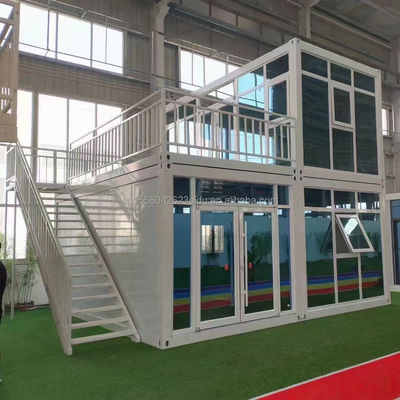 Tubos cuadrados de acero galvanizado Estructura principal Color personalizado Casa de contenedores de 20 pies Prefabricada Oficina/Tienda/Villa temporal