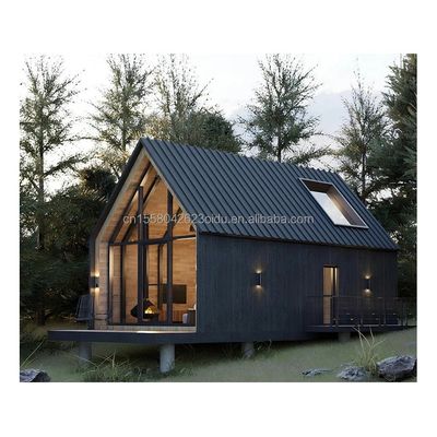 Diseño moderno Casa pequeña en ruedas Material de acero Camping al aire libre Kit de construcción de jardín con panel de sándwich de onda de 50/75/100 mm