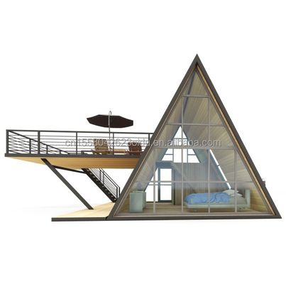 Tubos Cuadrados de Acero Galvanizado Casa de Madera Pequeña Triángulo Modular Casa Prefabricada para sus necesidades