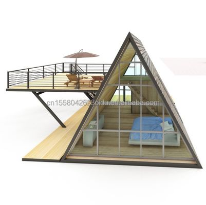 Tubos Cuadrados de Acero Galvanizado Casa de Madera Pequeña Triángulo Modular Casa Prefabricada para sus necesidades
