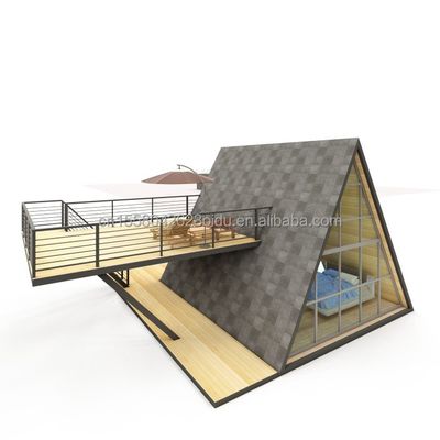 Tubos Cuadrados de Acero Galvanizado Casa de Madera Pequeña Triángulo Modular Casa Prefabricada para sus necesidades