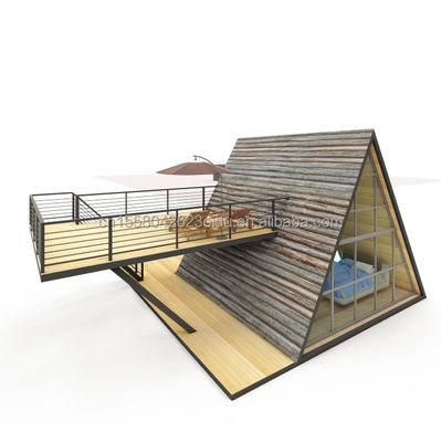 Tubos Cuadrados de Acero Galvanizado Casa de Madera Pequeña Triángulo Modular Casa Prefabricada para sus necesidades