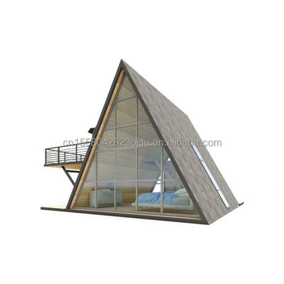 Tubos Cuadrados de Acero Galvanizado Casa de Madera Pequeña Triángulo Modular Casa Prefabricada para sus necesidades