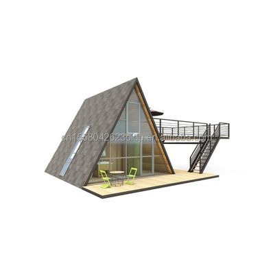 Tubos Cuadrados de Acero Galvanizado Casa de Madera Pequeña Triángulo Modular Casa Prefabricada para sus necesidades