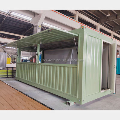 Parque Container House Casas prefabricadas con estilo para conceptos de quioscos únicos 10 pies 20 pies Contenedor de bar de café de cocina