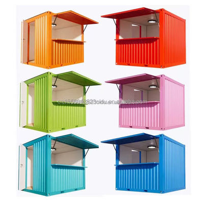 Parque Container House Casas prefabricadas con estilo para conceptos de quioscos únicos 10 pies 20 pies Contenedor de bar de café de cocina