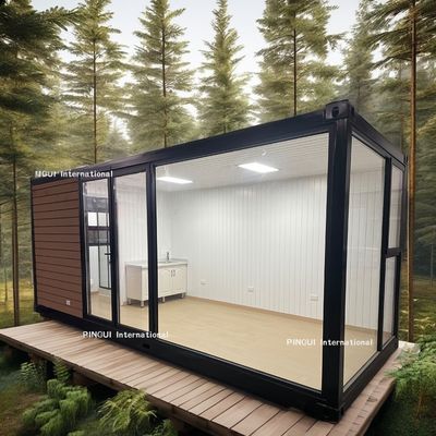 Apartamento de 2 dormitorios en 20 pies o 40 pies de diseño moderno Casa de contenedores de acero prefabricada para hotel familiar