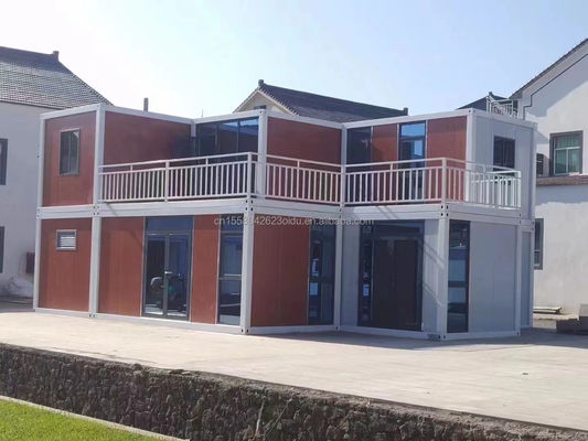 Contenedor de material de construcción rápida Casas para vacaciones de complejo y casas de campo Tres dormitorios Pared 50/75/100mm Panel de sándwich de onda