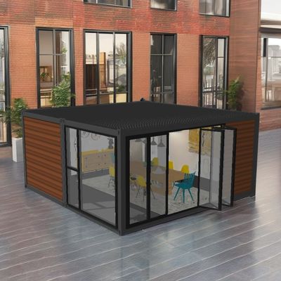 Contenedor ecológico de 20 pies o 40 pies hecho de acero y panel de sándwich para tienda de ropa restaurante hotel
