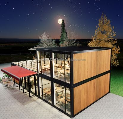 Casa prefabricada de 20 pies de madera de lujo con 4 dormitorios Contenedor expandible Casa paneles de sándwich Oficina Hotel exterior