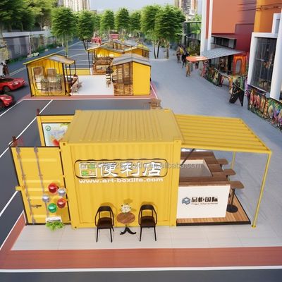 Color personalizado Instalación fácil Casas prefabricadas de 10 pies Contenedores de vida de paquete plano para comedor dentro de casas modulares