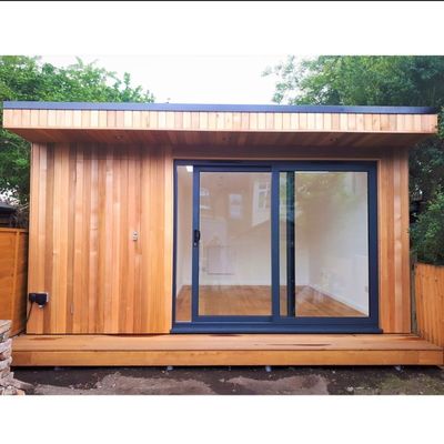 Casas de vidrio de construcción prefabricada Contenedores de madera con diseño expandible