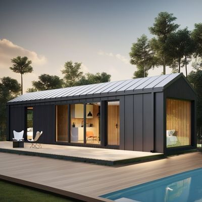 Moderno diseño Contenedor prefabricado Piscina hecha de tubos cuadrados de acero galvanizado para vacaciones al aire libre Hoteles Fiestas u oficina