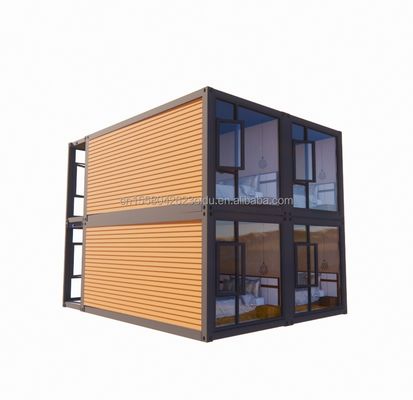 Diseño moderno Casa de contenedores de dos pisos con cuatro dormitorios para villas prefabricadas o oficinas combinadas