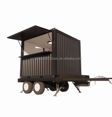 Contenedor plegable 10ft Pop-up Mobile Home Trailer para el bar prefabricado a medida pequeño moderno Casa de campamento en ruedas Trailer