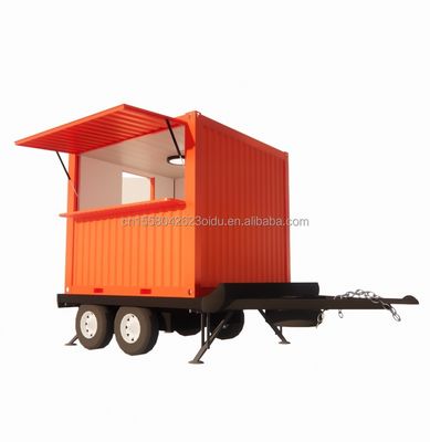 Contenedor plegable 10ft Pop-up Mobile Home Trailer para el bar prefabricado a medida pequeño moderno Casa de campamento en ruedas Trailer