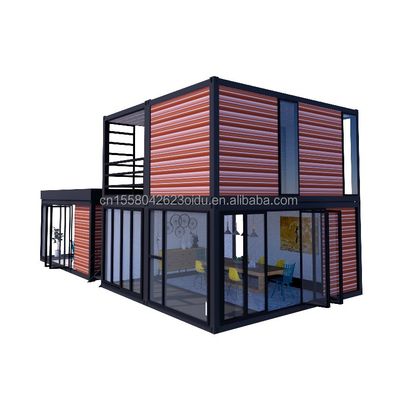 Casa prefabricada modular de madera de dos pisos para vivienda urbana o alquiler de vacaciones